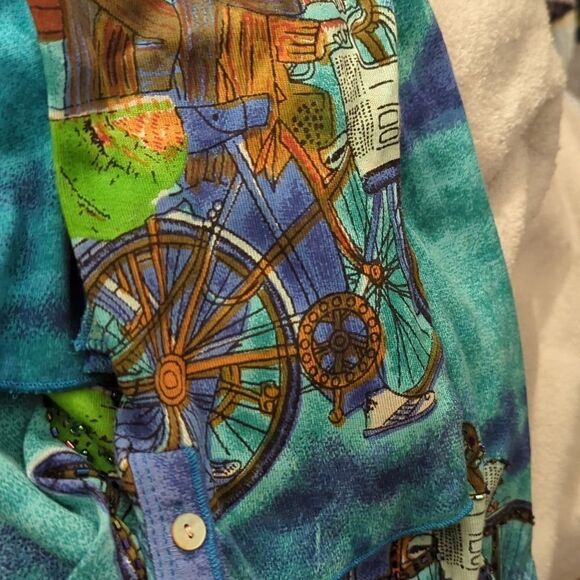 ‎Vintage Asian print beaded top - Picture 12 of 13